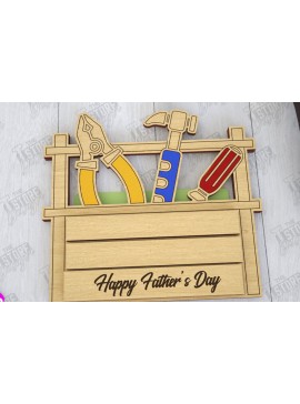 Σετ των 3 Intra απο ξύλο plywood 3mm-4mm πάχος - Δωροθήκη για την Ημέρα του Πατέρα | Gift Idea Δίασταση 10x15 cm INTRAFABR-116143163