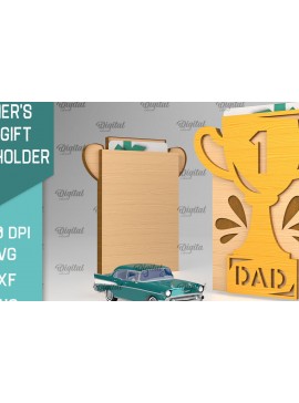 Intra απο ξύλο plywood 3mm-4mm πάχος - Θήκη δώρου κάρτας για την ημέρα του πατέρα Laser cut Δίασταση 30x20 cm INTRAFABR-94832993