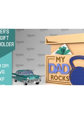 Intra απο ξύλο plywood 3mm-4mm πάχος - Θήκη δώρου κάρτας για την ημέρα του πατέρα Laser cut Δίασταση 30x20 cm INTRAFABR-94832651