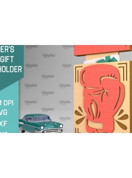 Intra απο ξύλο plywood 3mm-4mm πάχος - Θήκη δώρου κάρτας για την ημέρα του πατέρα Laser cut Δίασταση 30x20 cm INTRAFABR-94832680