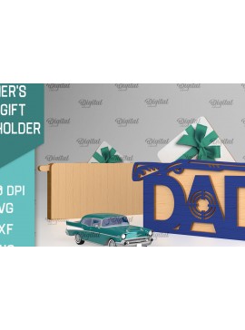 Σετ των 2 Intra απο ξύλο plywood 3mm-4mm πάχος - Θήκη δώρου κάρτας για την ημέρα του πατέρα Laser cut Δίασταση 30x20 cm INTRAFABR-94832913