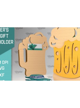 Σετ των 2 Intra απο ξύλο plywood 3mm-4mm πάχος - Θήκη δώρου κάρτας για την ημέρα του πατέρα Laser cut Δίασταση 30x20 cm INTRAFABR-94832948