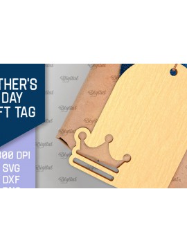 Σετ των 2 Intra απο ξύλο plywood 3mm-4mm πάχος - Ετικέτα δώρου για την Ημέρα του Πατέρα Laser Cut  Δίασταση 30x20 cm INTRAFABR-96728230