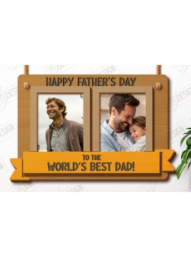 Σετ των 3 Intra απο ξύλο plywood 3mm-4mm πάχος - Κρεμαστές κορνίζες για τη γιορτή του πατέρα | Ιδέα δώρου Δίασταση 20x25 cm INTRAFABR-119251805