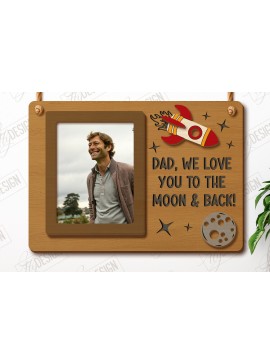 Σετ των 2 Intra απο ξύλο plywood 3mm-4mm πάχος - Κρεμαστές κορνίζες για τη γιορτή του πατέρα | Ιδέα δώρου Δίασταση 20x25 cm INTRAFABR-119069616