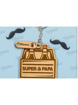 Σετ των 3 Intra απο ξύλο plywood 3mm-4mm πάχος - μπρελόκ για την Ημέρα του Πατέρα Δίασταση 4x4 cm INTRAFABR-119488725