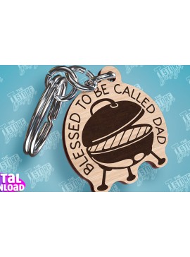 Σετ των 3 Intra απο ξύλο plywood 3mm-4mm πάχος - Σχέδιο κοπής με λέιζερ μπρελόκ για την ημέρα του πατέρα Δίασταση 4x4 cm INTRAFABR-94326820