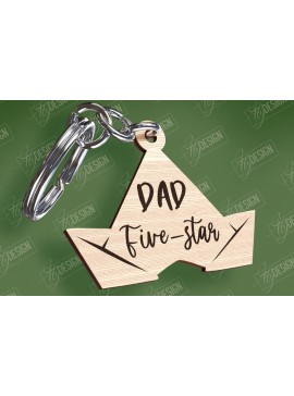 Σετ των 3 Intra απο ξύλο plywood 3mm-4mm πάχος - Σχέδιο κοπής με λέιζερ μπρελόκ για την ημέρα του πατέρα Δίασταση 4x4 cm INTRAFABR-94417079