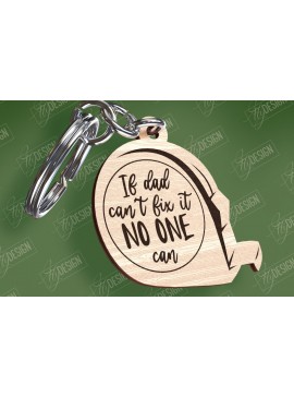 Σετ των 3 Intra απο ξύλο plywood 3mm-4mm πάχος - Σχέδιο κοπής με λέιζερ μπρελόκ για την ημέρα του πατέρα Δίασταση 4x4 cm INTRAFABR-94417117