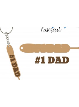 Σετ των 3 Intra απο ξύλο plywood 3mm-4mm πάχος - Μπρελόκ με λέιζερ για την ημέρα του πατέρα Δίασταση 4x4 cm INTRAFABR-123521815