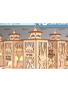 Intra απο ξύλο plywood 3mm-4mm πάχος - Πακέτο κοπής λέιζερ φαναριών για την ημέρα του πατέρα Δίασταση 30x20 cm INTRAFABR-93642368