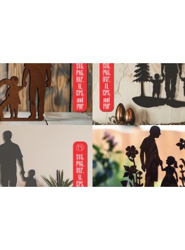 Intra απο ξύλο plywood 3mm-4mm πάχος - Πακέτο αρχείων  Cut Laser Day του πατέρα Δίασταση 40x50 cm INTRAFABR-97794708