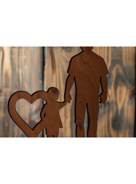 Intra απο ξύλο plywood 3mm-4mm πάχος -   κοπής με λέιζερ για την ημέρα του πατέρα Δίασταση 40x50 cm INTRAFABR-97777893