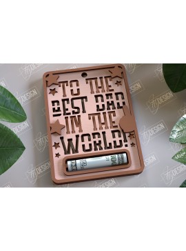 Σετ των 2 Intra απο ξύλο plywood 3mm-4mm πάχος - Χρηματική κάρτα για τη γιορτή του πατέρα | Ευχετήριες κάρτες Δίασταση 10x15 cm INTRAFABR-97153391