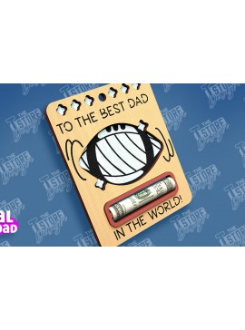 Σετ των 2 Intra απο ξύλο plywood 3mm-4mm πάχος - Χρηματική κάρτα για τη γιορτή του πατέρα | Ευχετήριες κάρτες Δίασταση 10x15 cm INTRAFABR-97088381