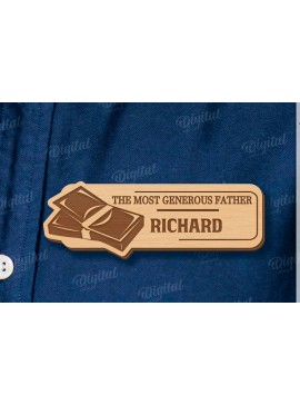 Σετ των 2 Intra απο ξύλο plywood 3mm-4mm πάχος - Ετικέτα για την Ημέρα του Πατέρα Δίασταση 30x20 cm INTRAFABR-120041731