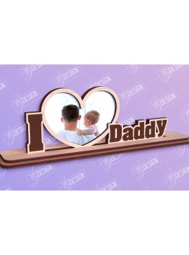 Σετ των 2 Intra απο ξύλο plywood 3mm-4mm πάχος - Κορνίζα για την Ημέρα του Πατέρα | Δώρο παππού Δίασταση 20x25 cm INTRAFABR-96212525