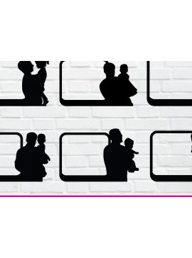 Σετ των 2 Intra απο ξύλο plywood 3mm-4mm πάχος - Κορνίζα για την Ημέρα του Πατέρα με Laser Cut  Δίασταση 20x25 cm INTRAFABR-76880603