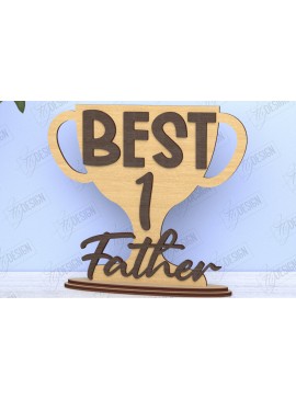 Σετ των 2 Intra απο ξύλο plywood 3mm-4mm πάχος - Πλακέτες για τη γιορτή του πατέρα | Δώρο για τον παππού Δίασταση 30x20 cm INTRAFABR-118682939