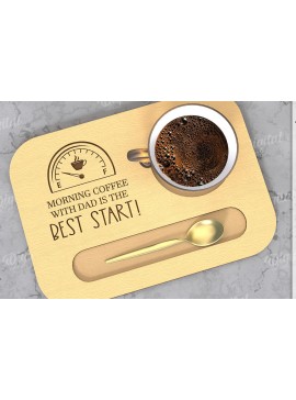 Σετ των 2 Intra απο ξύλο plywood 3mm-4mm πάχος - Δίσκος σερβιρίσματος για την Ημέρα του Πατέρα Δίασταση 30x20 cm INTRAFABR-119614048