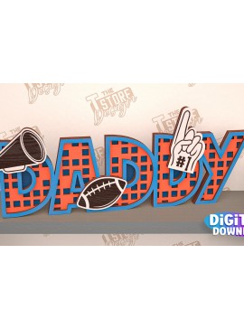 Σετ των 2 Intra απο ξύλο plywood 3mm-4mm πάχος - Πινακίδα ραφιού για τη γιορτή του πατέρα | τρισδιάστατη πινακίδα ραφιού Δίασταση 30x20 cm INTRAFABR-97099474