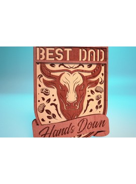 Intra απο ξύλο plywood 3mm-4mm πάχος - Πινακίδα για την Ημέρα του Πατέρα Laser Cut  | Σπίτι Δίασταση 30x20 cm INTRAFABR-66112544