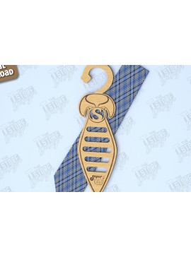 Σετ των 2 Intra απο ξύλο plywood 3mm-4mm πάχος - Γραβάτα για την Ημέρα του Πατέρα | Κρεμάστρα γραβάτας Δίασταση 20x20 cm INTRAFABR-119067667