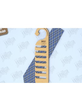 Σετ των 2 Intra απο ξύλο plywood 3mm-4mm πάχος - Γραβάτα για την Ημέρα του Πατέρα | Κρεμάστρα γραβάτας Δίασταση 20x20 cm INTRAFABR-119067670