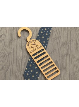 Σετ των 2 Intra απο ξύλο plywood 3mm-4mm πάχος - Γραβάτα για την Ημέρα του Πατέρα | Κρεμάστρα γραβάτας Δίασταση 20x20 cm INTRAFABR-119069818