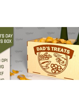 Intra απο ξύλο plywood 3mm-4mm πάχος - Κόψιμο με λέιζερ κουτί λιχουδιών για τη γιορτή του πατέρα Δίασταση 30x20 cm INTRAFABR-96223314