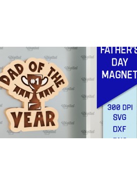 Intra απο ξύλο plywood 3mm-4mm πάχος - Ξύλινη κοπή με μαγνήτη με λέιζερ για τη γιορτή του πατέρα Δίασταση 30x20 cm INTRAFABR-97654615