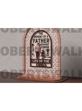 Σετ των 2 Intra απο ξύλο plywood 3mm-4mm πάχος - Father’s Imprint on Child  Δίασταση 20x20 cm INTRAFABR-121719432