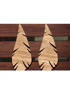 Σετ των 3 Intra απο ξύλο plywood 3mm-4mm πάχος - Σκουλαρίκι με φτερά Laser Cut  Δίασταση 3x3 cm INTRAFABR-91208856