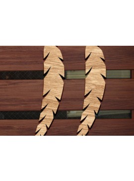 Σετ των 3 Intra απο ξύλο plywood 3mm-4mm πάχος - Σκουλαρίκι με φτερά Laser Cut  Δίασταση 3x3 cm INTRAFABR-91208878
