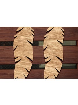 Σετ των 3 Intra απο ξύλο plywood 3mm-4mm πάχος - Σκουλαρίκι με φτερά Laser Cut  Δίασταση 3x3 cm INTRAFABR-91208888