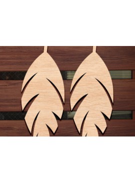 Σετ των 3 Intra απο ξύλο plywood 3mm-4mm πάχος - Σκουλαρίκι με φτερά Laser Cut  Δίασταση 3x3 cm INTRAFABR-91208903