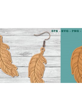 Σετ των 3 Intra απο ξύλο plywood 3mm-4mm πάχος - Σκουλαρίκια κοπής με φτερά λέιζερ  10 Δίασταση 3x3 cm INTRAFABR-111407153