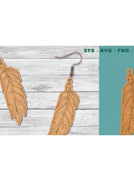 Σετ των 3 Intra απο ξύλο plywood 3mm-4mm πάχος - Σκουλαρίκια κοπής με φτερά λέιζερ  12 Δίασταση 3x3 cm INTRAFABR-111407240