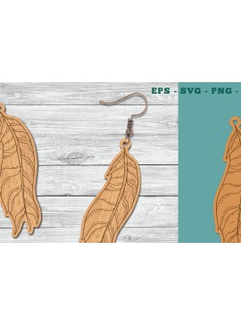 Σετ των 3 Intra απο ξύλο plywood 3mm-4mm πάχος - Σκουλαρίκια κοπής με φτερά λέιζερ  13 Δίασταση 3x3 cm INTRAFABR-111407282