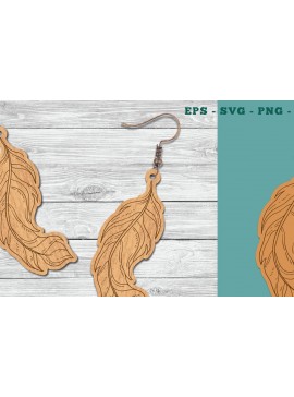 Σετ των 3 Intra απο ξύλο plywood 3mm-4mm πάχος - Σκουλαρίκια κοπής με φτερά λέιζερ  15 Δίασταση 3x3 cm INTRAFABR-111407380