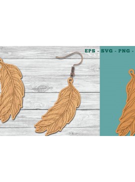 Σετ των 3 Intra απο ξύλο plywood 3mm-4mm πάχος - Σκουλαρίκια κοπής με φτερά λέιζερ  16 Δίασταση 3x3 cm INTRAFABR-111407431