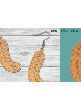 Σετ των 3 Intra απο ξύλο plywood 3mm-4mm πάχος - Σκουλαρίκια με φτερά κοπής με λέιζερ  2 Δίασταση 3x3 cm INTRAFABR-111406931