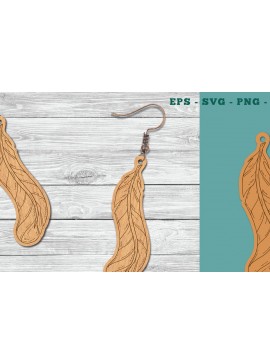 Σετ των 3 Intra απο ξύλο plywood 3mm-4mm πάχος - Σκουλαρίκια με φτερά κοπής με λέιζερ  5 Δίασταση 3x3 cm INTRAFABR-111407002