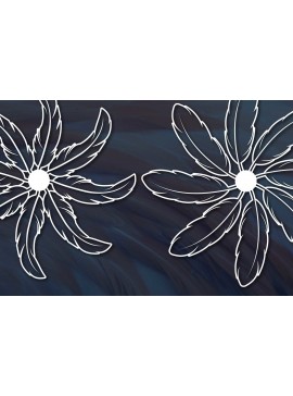 Σετ των 2 Intra απο ξύλο plywood 3mm-4mm πάχος - Φτερά Στεφάνι  Πακέτο κοπής με λέιζερ Δίασταση 20x20 cm INTRAFABR-69115861