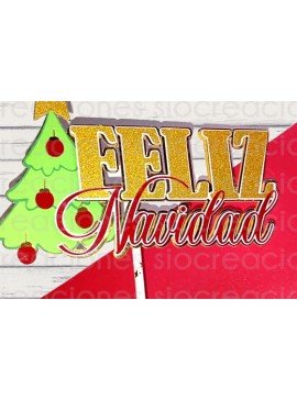 Intra απο ξύλο plywood 3mm-4mm πάχος - Καλά Χριστούγεννα Caketopper Δίασταση 30x20 cm INTRAFABR-112246319