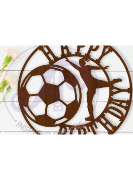 Σετ των 2 Intra απο ξύλο plywood 3mm-4mm πάχος - Γυναικεία Χρόνια Πολλά Ποδόσφαιρο/Ποδόσφαιρο Δίασταση 20x20 cm INTRAFABR-114167184