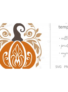 Σετ των 2 Intra απο ξύλο plywood 3mm-4mm πάχος - Filigree Pumpkin  Cut File Δίασταση 15x15 cm INTRAFABR-81217076