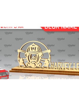 Intra απο ξύλο plywood 3mm-4mm πάχος - Πλακέτα ονόματος γραφείου πυροσβεστική  Δίασταση 30x20 cm INTRAFABR-98652252