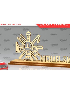 Intra απο ξύλο plywood 3mm-4mm πάχος - Πλακέτα ονόματος γραφείου πυροσβεστική  Δίασταση 30x20 cm INTRAFABR-98652397