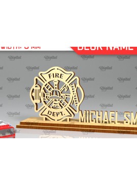 Intra απο ξύλο plywood 3mm-4mm πάχος - Πλακέτα ονόματος γραφείου πυροσβεστική  Δίασταση 30x20 cm INTRAFABR-98652183